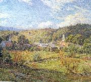 Metcalf, Willard Leroy The Village- September Morning oil painting artist